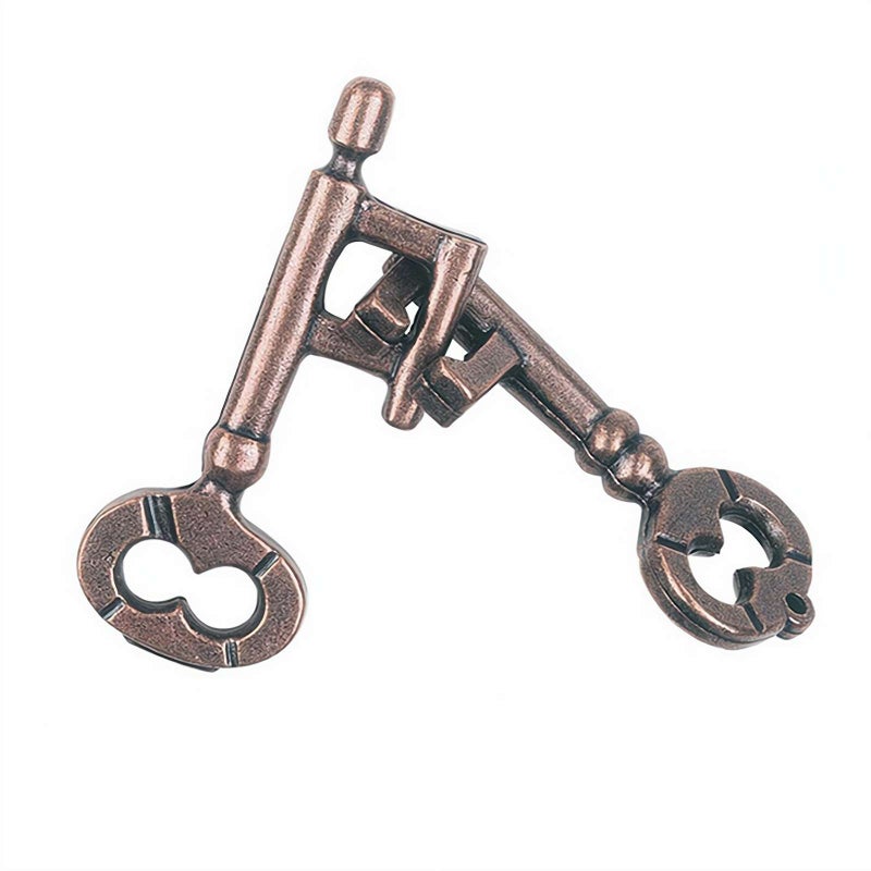 Brain Game 9 Linked Rings Puzzle,Wooden Sequential Movement Trick Toy,Traditional Brain Teaser, Classical Metal Chinese 9 Linked Rings Puzzle,for Adults Lovers - Image 1